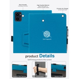 Case for DEERTiME E15 10 inch Tablet - Shockproof with Pen Slot,Waterproof,Anti-Scratch,Multi-Angle Stand,with Hand Strap,Slim Durable,azure