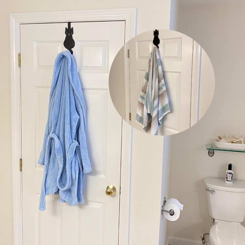 Evelots Over The Door Cat Hooks - 2 Pack -