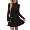 OFEEFAN Long Sleeve Black Dress Fall Wedding Guest Dresses for