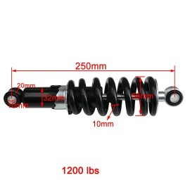 TDPRO_PARTS 2X 10" 250mm Rear Shock Absorber Dirt Pit Bike Trail ATV QUAD Thumpstar Apollo