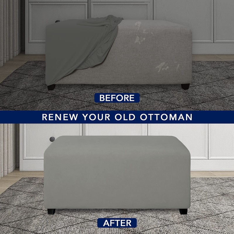 PureFit Super Stretch Soft Form Fit Ottoman Cover Rectangle -