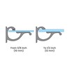Dulles Glass Floating Shelf Brackets, Designer Heavy Duty, Chrome, for