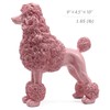 Lukitas Standing Pink Poodle Sculpture Decor, Decorative Dog Statue, Animal