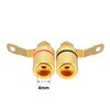 Maxmoral 4pcs 4mm Banana Jack Binding Post Gold Plated Female