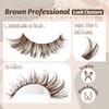 Brown Lash Clusters Kit, Natual Fishtail Lash Extension Kit, Wispy