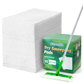 PEACHICHA Dry Sweeping Cloths Mop Refills Disposable Sweeping Cloths Floor Dust Refills Mop Pad, Floor Cloth Refills for Swiffer Standard Sweeper, 7.87x11.81inch,50 Count