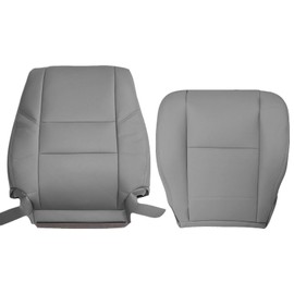 NLQR Front Driver Bottom and Top Replacement Seat Covers Microfiber Leather Gray Compatible with Toyota Sequoia Tundra 2000 2001 2002 2003 2004 2005 2006