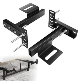 HONYTA Headboard Brackets for Metal Bed Frame Adjustable Base Headboard Wall Mounting Brackets, Footboard Extension Kit for Twin Full Queen King Size(Black, Set of 2)