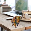 AMAJY Rustic Colorful Resin Bison Figurine – Majestic American Bison
