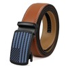 SANSTHS Mens Leather Ratchet Belt Brown Dress Belts for Men