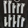 25pcs White Plastic Adjustable Curtain Hooks, Clip-on Drapery Hooks with
