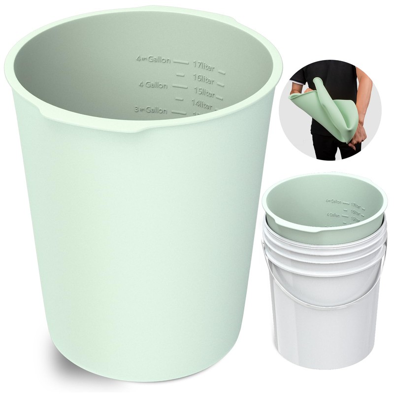 Dxmnoly 5 Gallon Silicone Bucket Liner - Reusable Measuring Mixing
