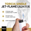 Palió Torcia Single Jet Flame Refillable Butane Torch Lighter, White