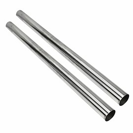 T304 Stainless Steel 2.5 Inch Straight Pipe, Tubing Steel Straight Tube Piping 16 Gauge 4FT Long 2.5 Inch OD Tailpipe DIY Pipe, Pack of 2