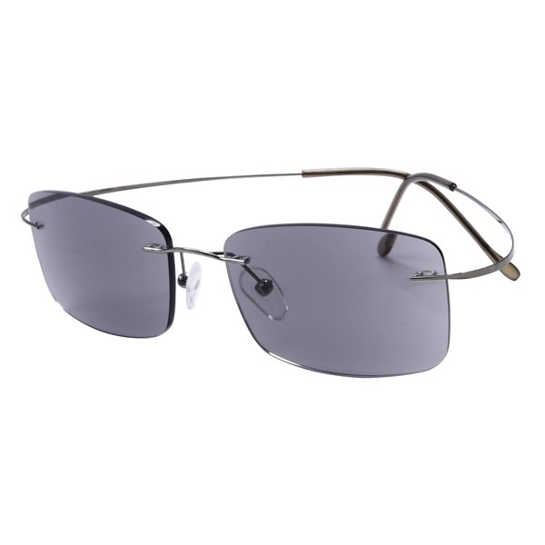 Eyekepper Titanium Rimless Reading Sunglasses Sunshine Readers Men +0.5