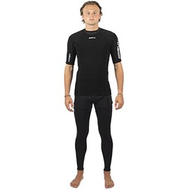 Gul Mens Evotherm Thermal Short Sleeve Fl Black - UV Sun Protection and SPF Properties