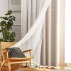 LUCINATIA Cortina Lisa Con Tul Y Diseño Estrella De 100×130
