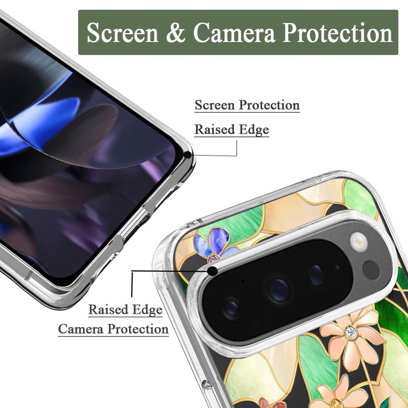 Unov Case Compatible with Pixel 9 Pro XL Case Clear