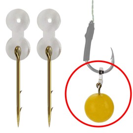 12 x Carp Boilie Bait Skewers for Carp Fishing Stingpin with Clear Rubber Corn Ronnie Hair Rig Carp Feeder