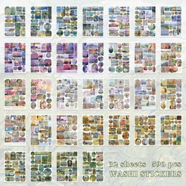 PRSTINCOL PRSTINCOL Oil Painting Sticker Book, 52 Sheets 500+ Scrapbook Stickers, Vintage Oil Painting Aesthetics Stickers for Adults and Teens, Junk Journal Supplies for Scrapbooking Journaling DIY