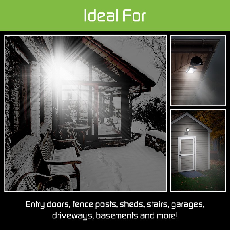 Energizer 40777-S1, Single-Head Security Light Tilts & Swivels Motion-Activated LED