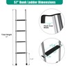 OUTPRIZE 57" RV Bunk Ladder, 4 Step Integrated Aluminum Camper