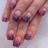 Independence Day Press on Nails Short Square Fake Nails with