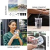 13oz/400ml Glass Water Tumbler with Straw and Lid Sealed Carry