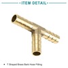 ACROPIX Barb Hose Fittings 8mm Universal T Shape Brass Gold