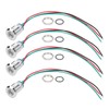 4 Sets PreWired Round LEDs Waterproof Metal 2Color Indicator Common