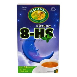 Té Malabar Fórmula 8-hs Mezcla Herbal Natural 25 Sobres