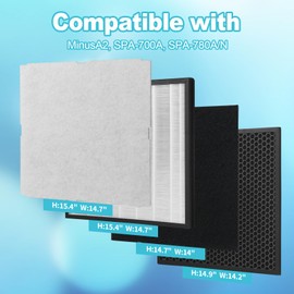 GoKBNY 1-Set MinusA2 Filter Replacement Kit Compatible with MinusA2 Purifier, SPA-700A, SPA-780A/N-[Odor Remover]