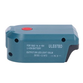 Battery Power Adapter Power Tool 2 USB LED Mobile Lights for 14.4‑18V Lithium Batteries ADP05ULE07BD Dark Green