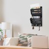 Unistyle Rustic Mail Organizer Wall Mount with 4 Key Hooks,Mail