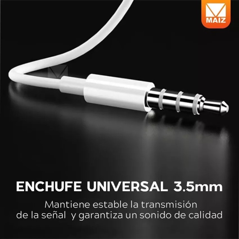 Maíz Audifonos In-ear Alambricos Pc Jack 3.5mm Manos Libres