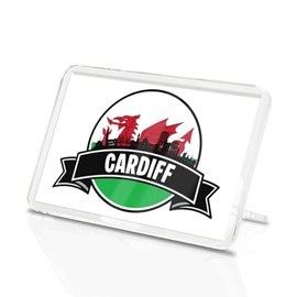 1 x Cardiff Square Magnet - Wales Welsh Flag City Travel Holiday Fridge Magnetic Travel Souvenir Holiday Family Friend Women Men #83155