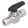 Ball Valve Straight Through 1/2in Thread Fluid Control Device Stainless