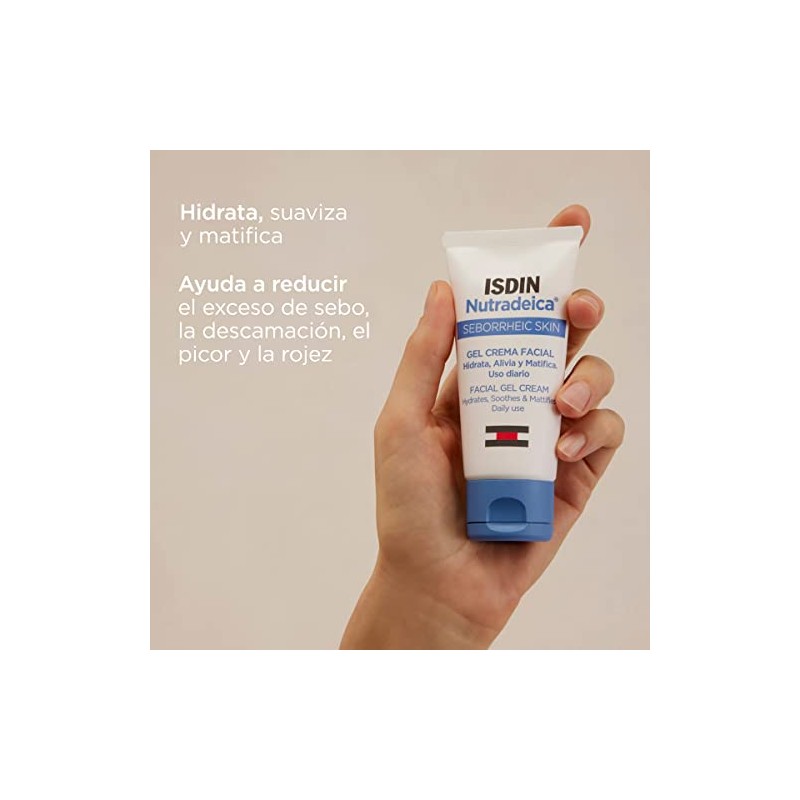Isdin Nutradeica Gel Crema Facial Indicado Tratamiento Exceso Sebo Descamación