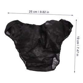 TOVINANNA 10Pcs Women Spa Briefs Disposable Non Woven Fabric Underpants for Massages Saunas Sunbathing Lightweight Breathable Design Black