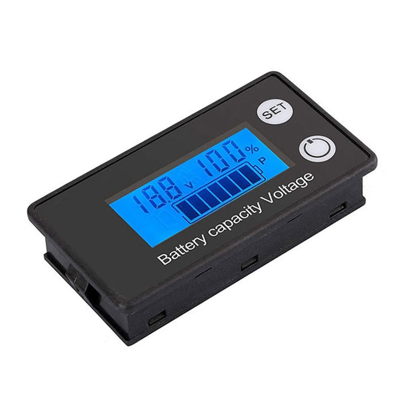 LCD Multifunction Monitor Display Digital Battery Capacity Voltage Meter Blue