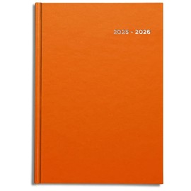 Academic Diary 2025-2026 A4 Week to View by Pirongs | Mid year Diary 2025-2026 | A4 Diary, Hardback/Casebound Quality - Orange