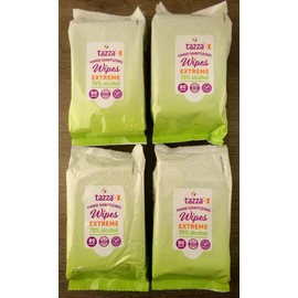 TAZZA-X 4 - 80ct Packs Tazza-X Hand Sanitizing Wipes 70% Alcohol, Exp 7-10-25, New S5