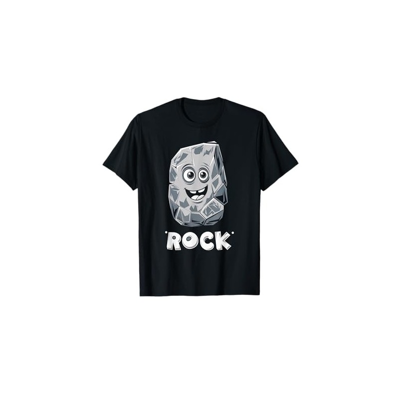 Rock Character Cartoon Smile Kids Fun Humor Playful T-Shirt