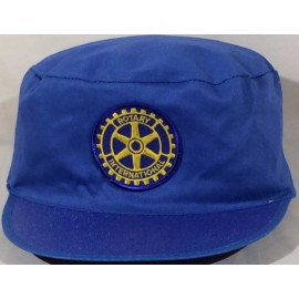 Vintage Embroidered Rotery International Patch On Blue Cotton Painters Hat NEW