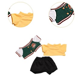 Colcolo Plush Doll Clothes Stuffed Animals Clothes,Fashion,Plush Doll Accessories,DIY,Dress up Soft Doll Clothing Baseball Suit, 3 pieces set