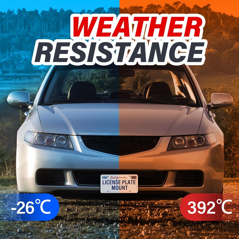 No Drill Front License Plate Bracket Mount Kit Compatible with