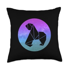 Walrus Origami Galaxy Aesthetic Retro Animals Walrus Origami Galaxy Vaporwave Aesthetic Retro Animals Throw Pillow, 18x18, Multicolor