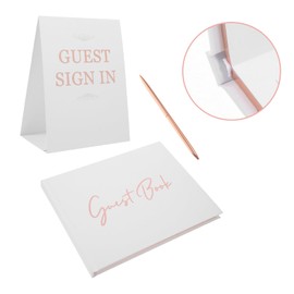 Operitacx 1 Set Guestbook Guest Book Wedding Registry Search Wedding Signature Book Wedding Sign Book Wedding Guest Signature Book Guest Photo Album Attendance Book White Paper