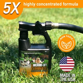 MICROBE-LIFT Outdoor Pet Odor Eliminator For Strong Odor On Turf, Patios, Deck, and Lawns - Keeps Pets From Going in Same Spot, 32oz