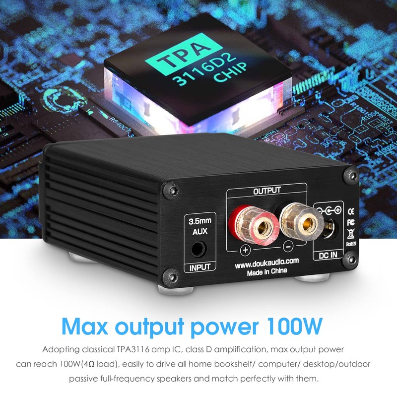 Nobsound 100W Full Frequency Mono Channel Digital Power Amplifier Audio